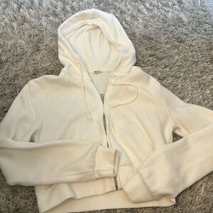 Brandy Melville cropped zip up hoodie